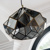 Black, glass, geometric pendant 
