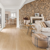 Natural Prime Oak loose lay lvp floors in a lakehouse designed by Mina from Good Bones
