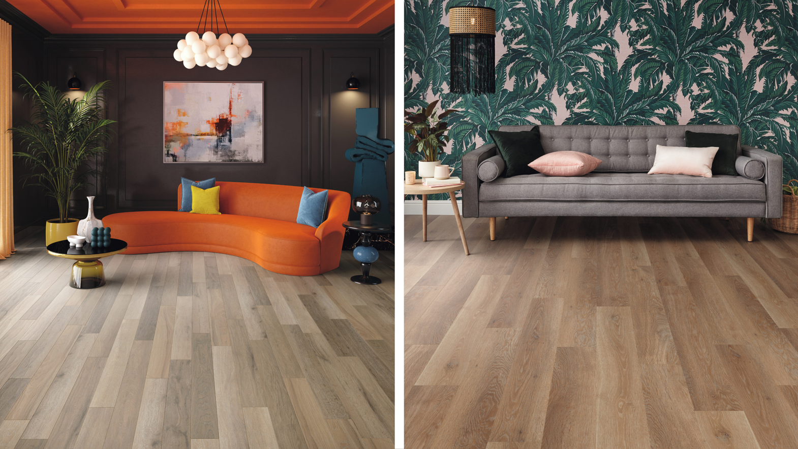 Karndean Designflooring Tolsford Ash and Pale Limed oak LVT wood flooring