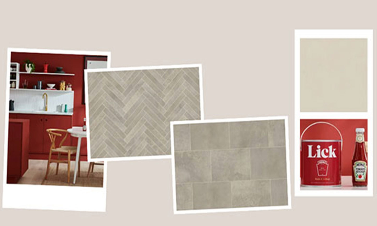 Argento from our Opus collection paired with Lick Paint Red HTK 57 and Beige 03.